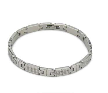 Bracciale Uomo Modulare Con Finiture Argento ABR623