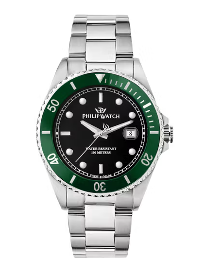 Orologio Uomo Caribe Acciaio, Verde e Nero R8253597086