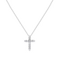 Collana Croce in Argento e Pietre Bianche SAIW116