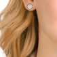Pendientes Piedra Azul Con Pavé Blanco 5352048