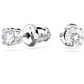 Pendientes Plata Con Piedra Blanca 5408436