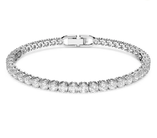 Pulsera Tennis De Plata Con Piedras Blancas 5409771 