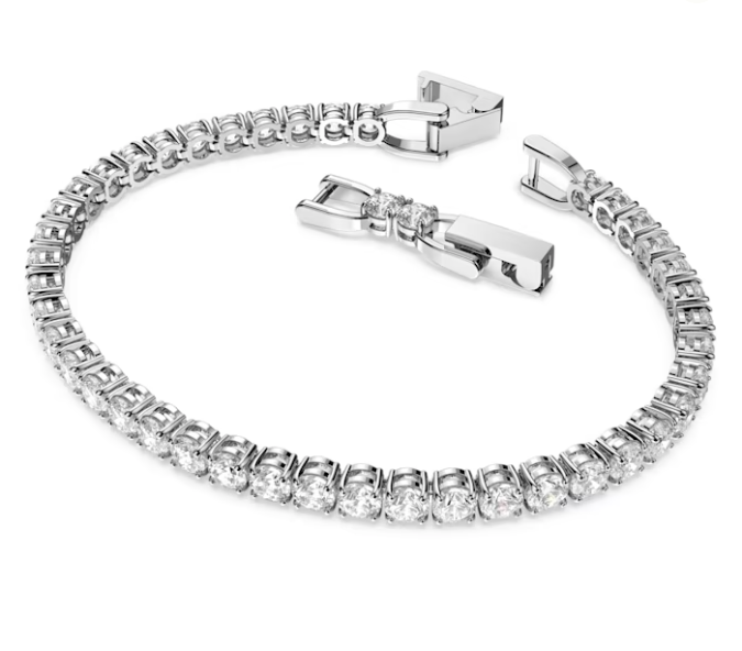 Pulsera Tennis De Plata Con Piedras Blancas 5409771 