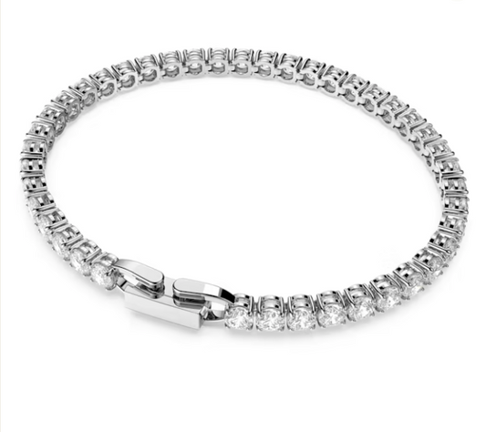 Pulsera Tennis De Plata Con Piedras Blancas 5409771 