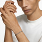 Bracciale Tennis Grigio Scuro Con Pietre Bianche 5514655