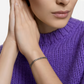 Bracciale Tennis Grigio Scuro Con Pietre Bianche 5514655