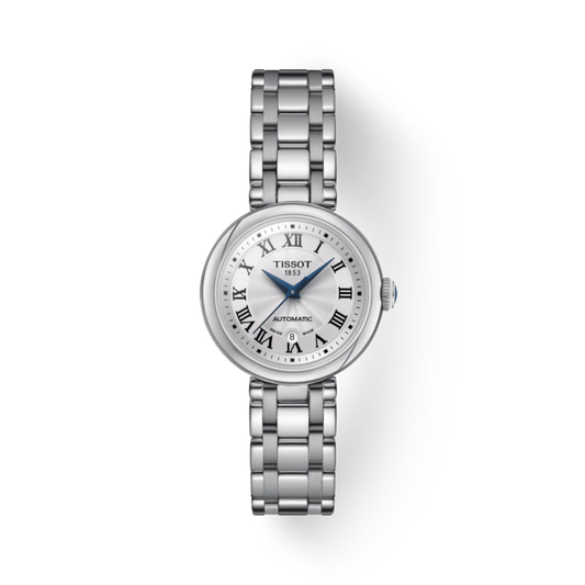 Precioso Reloj Automático Mujer En Acero y Blanco T1262071101300