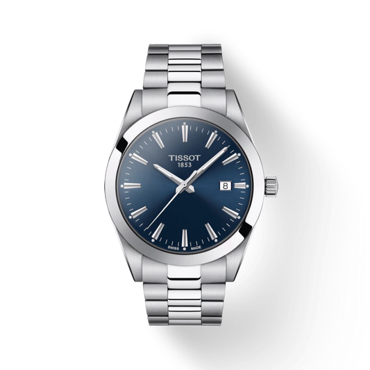 Reloj Gentleman Hombre Acero Y Azul T1274101104100