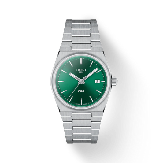 Prx 35mm Reloj de acero y verde T1372101108100