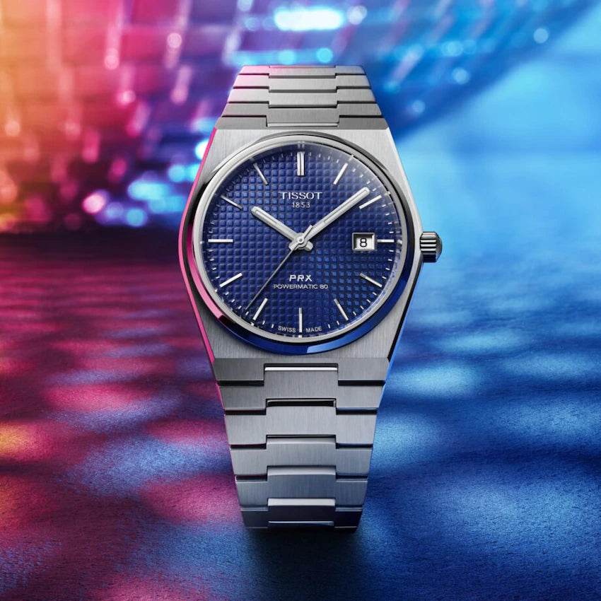 Reloj Hombre Prx Powermatic 80 Acero y Azul T1374071104100