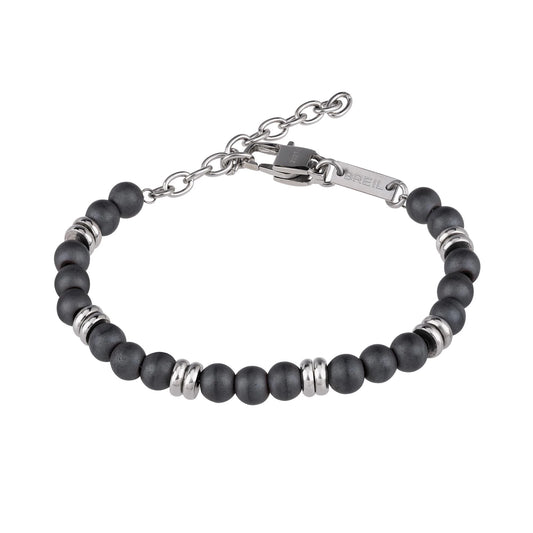 Bracciale Uomo Artha Pietre Naturali Ematite e Silver TJ2884