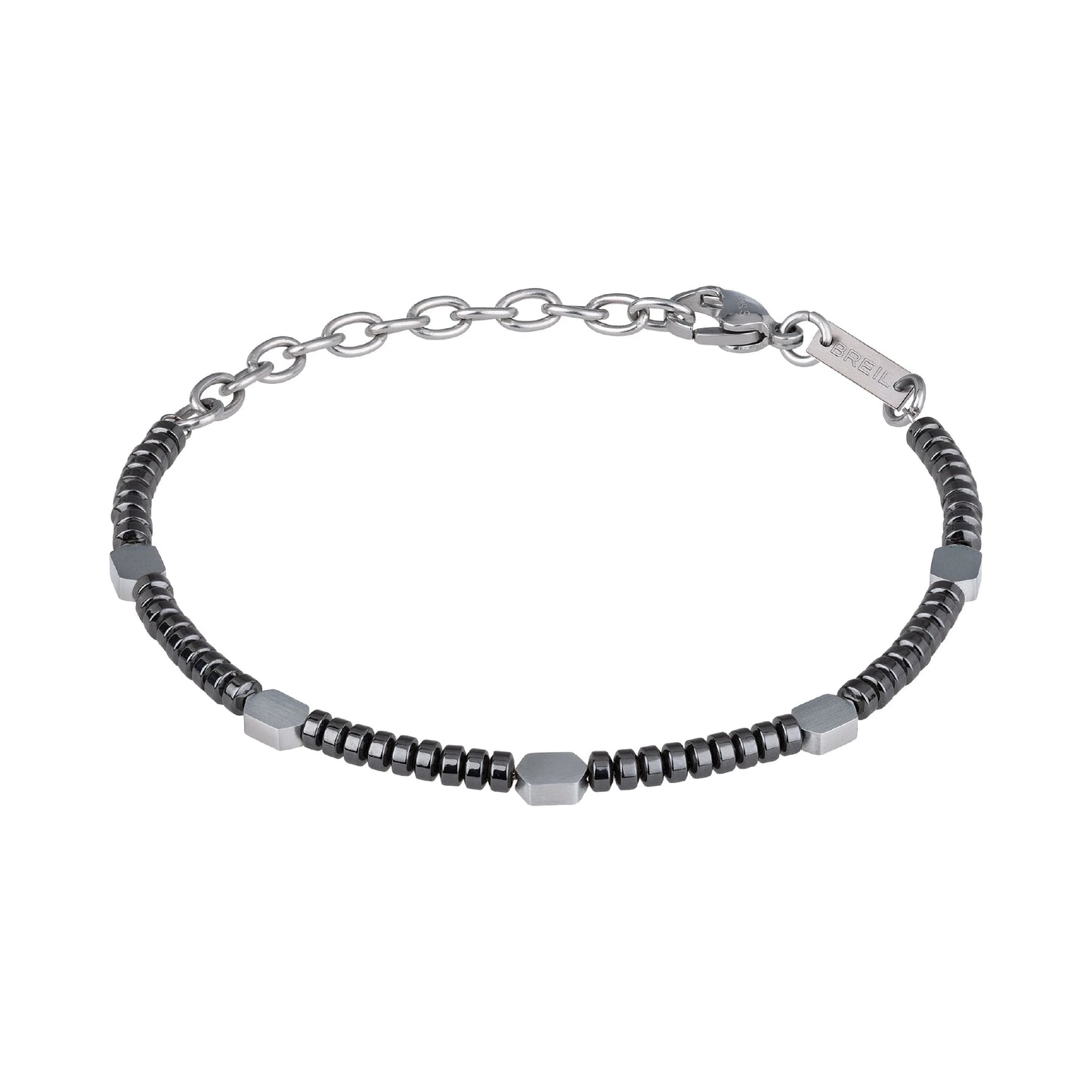 Pulsera Hombre Blend Hematites y Acero TJ2961