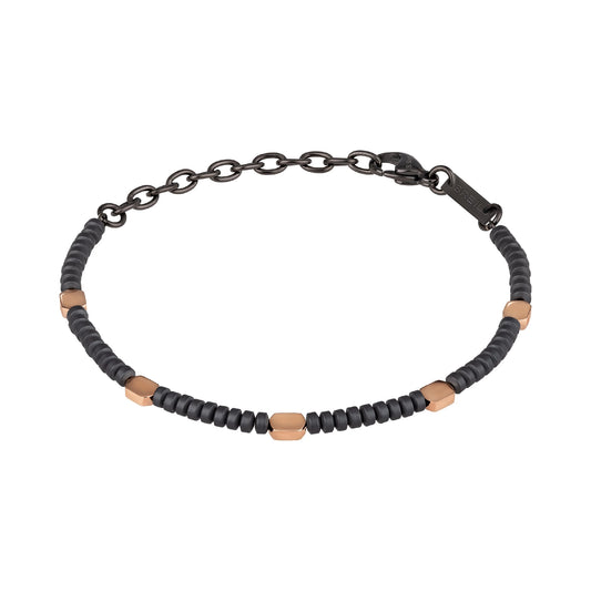 Bracciale Uomo Blend Ematite e Rosato TJ2962