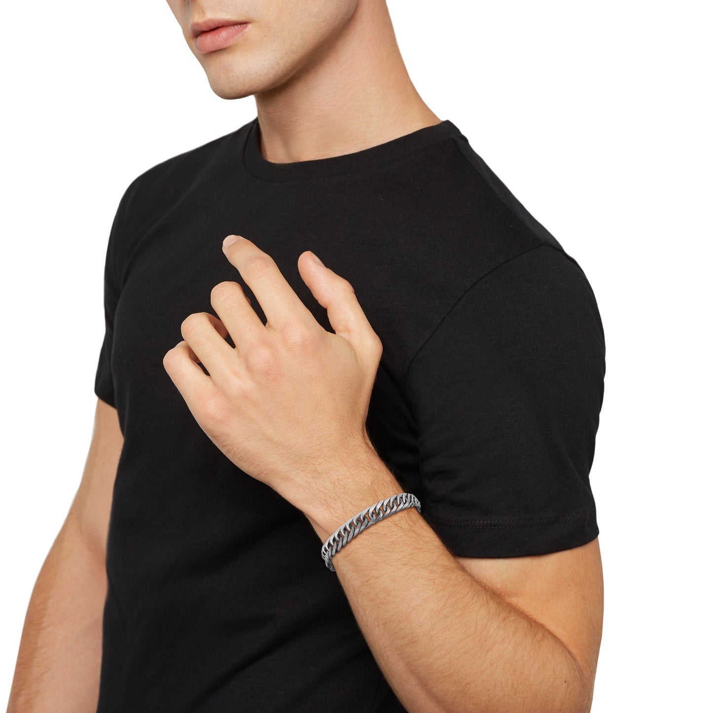 Pulsera Gritty para Hombre en Acero Satinado TJ2976