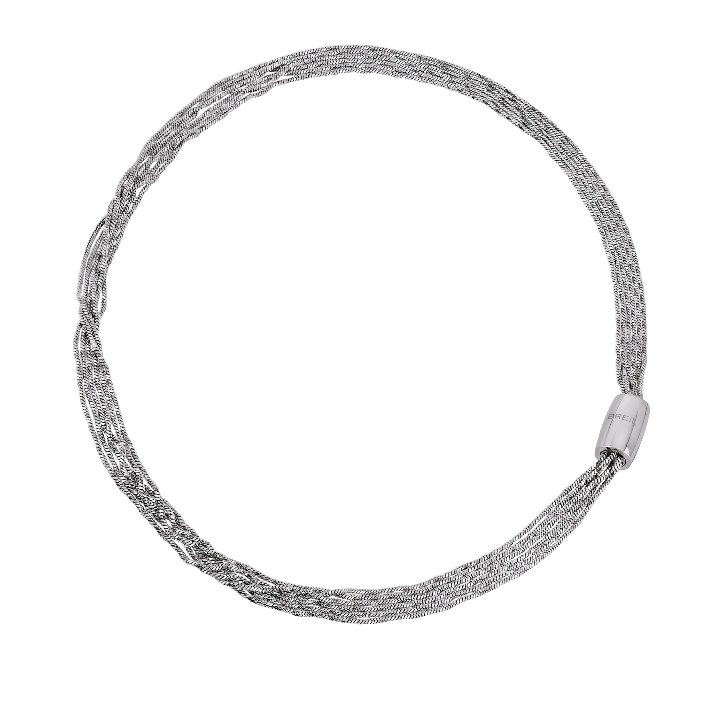 Collar Medio Eclipse Sistema Magnetica Plata TJ2981