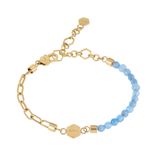 Bracciale Kaleido Dorato e Giada Azzurra TJ2998