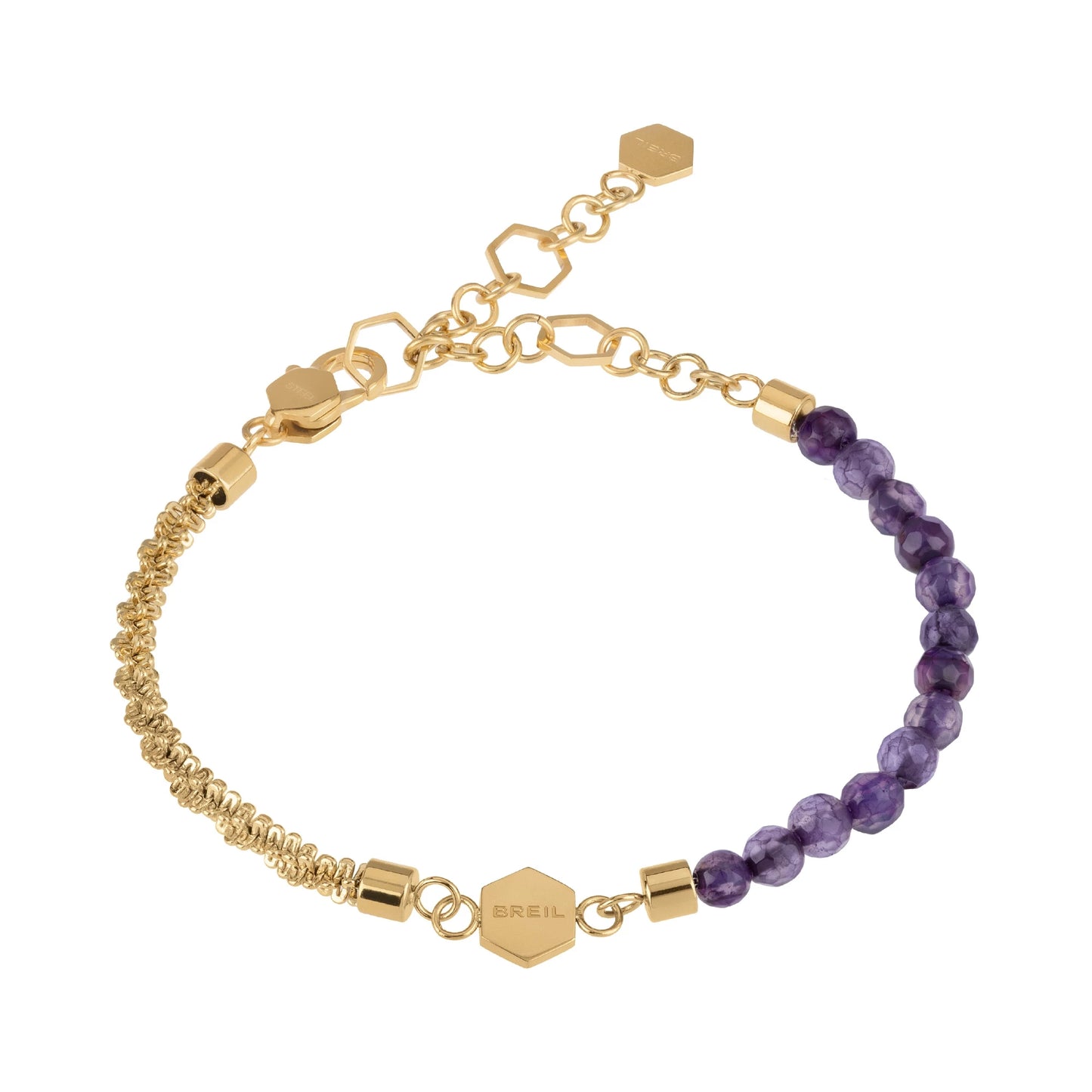 Bracciale Kaleido Dorato e Ametista Viola TJ2999