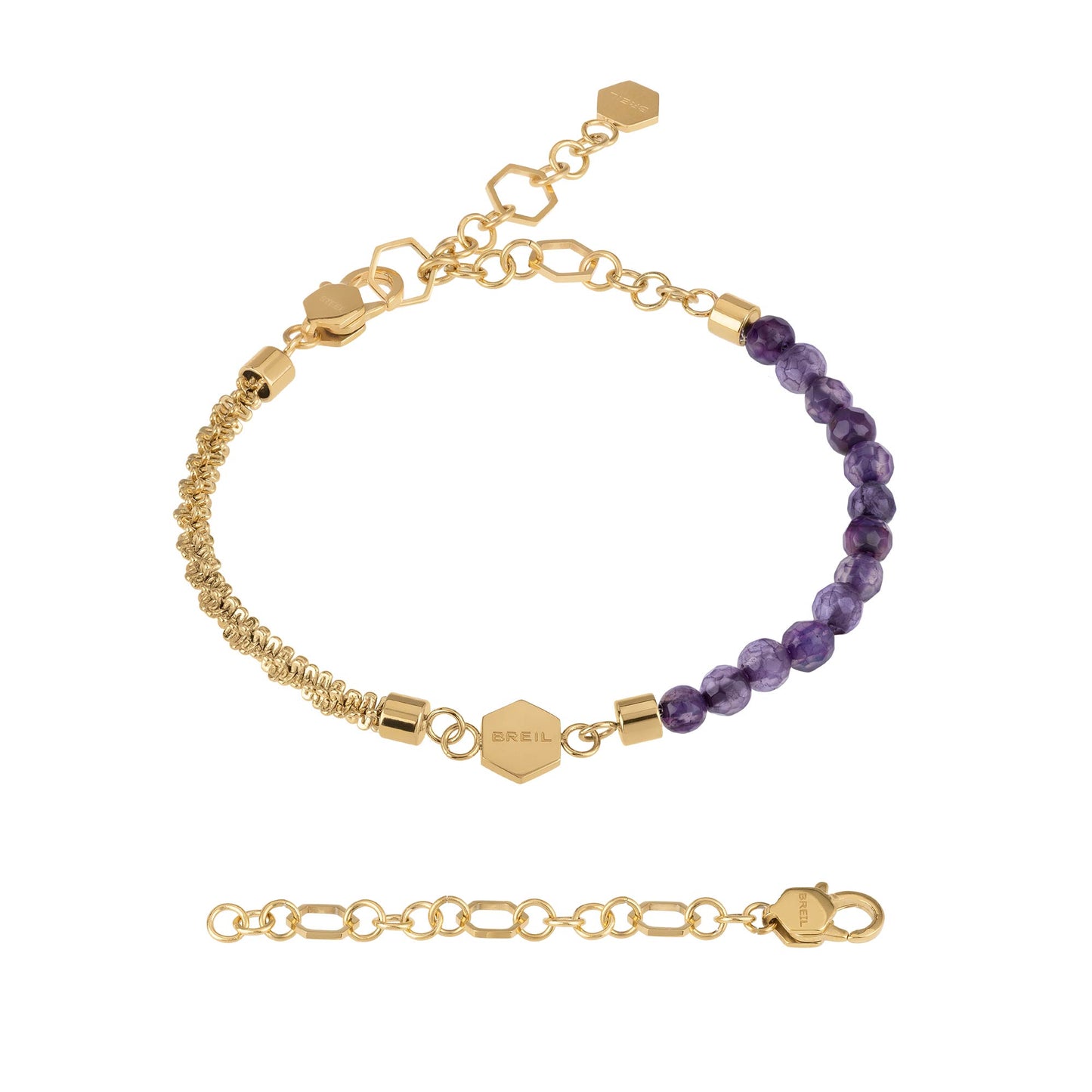 Bracciale Kaleido Dorato e Ametista Viola TJ2999