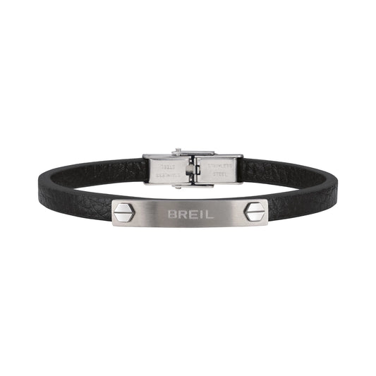 Bracciale Uomo Bridge Pelle Nera TJ3096