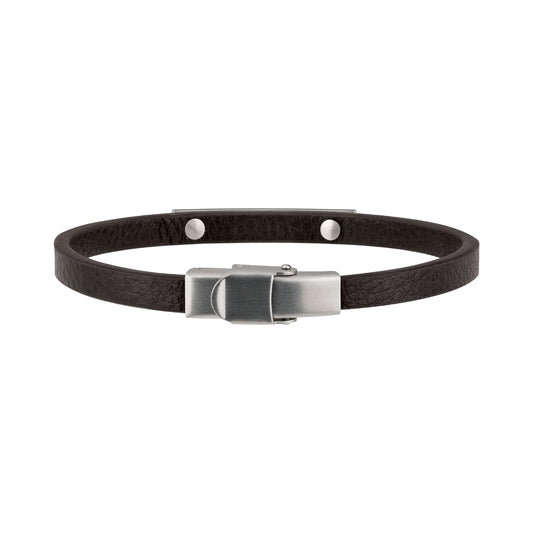 Bracciale Uomo Bridge Pelle Marrone TJ3098