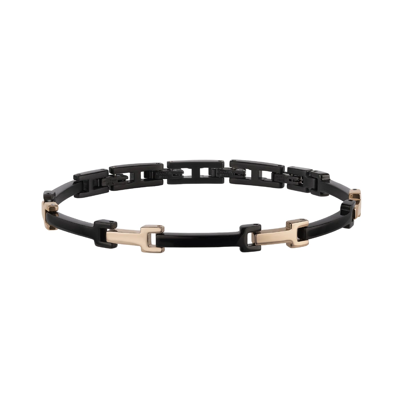 Pulsera Hombre Y Negra y Rosa TJ3109