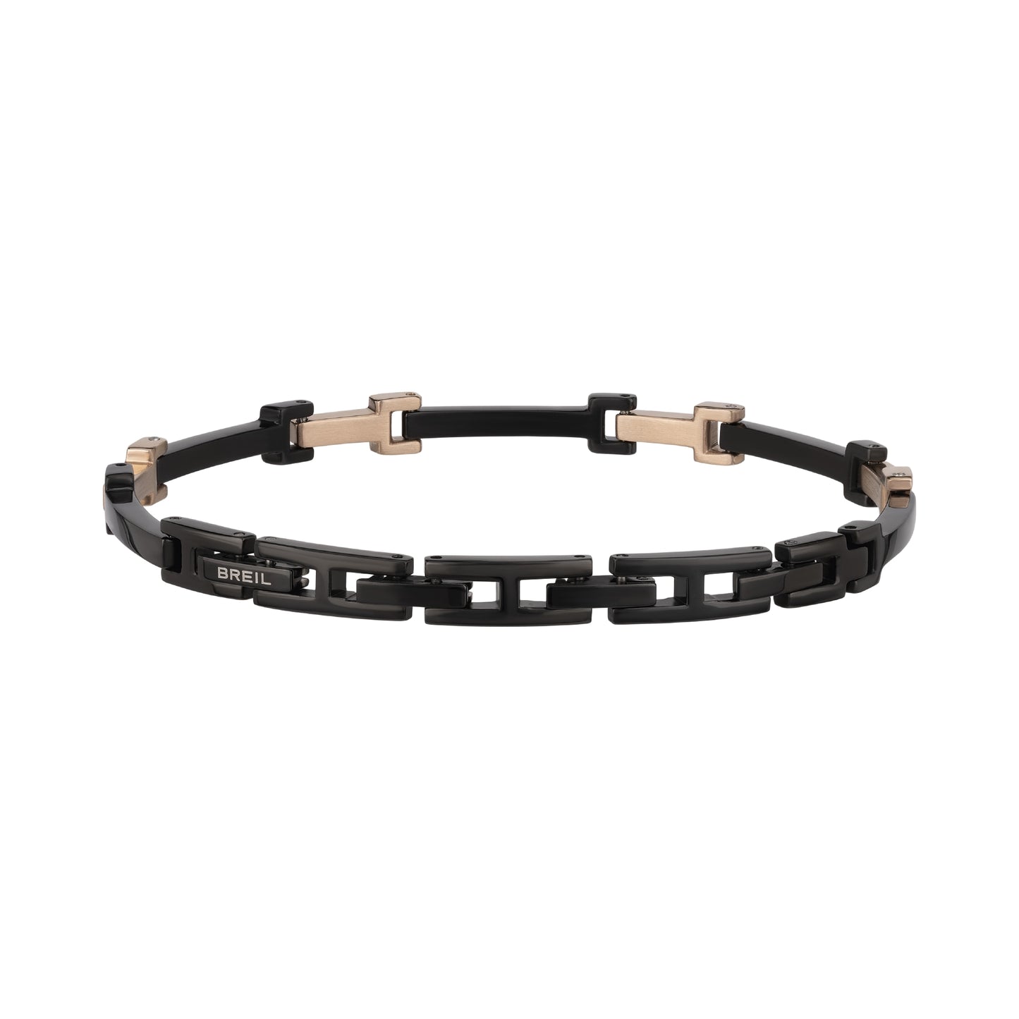 Pulsera Hombre Y Negra y Rosa TJ3109