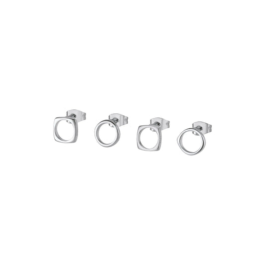 Pendientes Súper Pequeños New Tetra Plata TJ3163