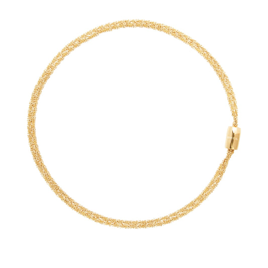 Collar de Oro con Sistema Magnetica de Rosa del Desierto Mediano TJ3210