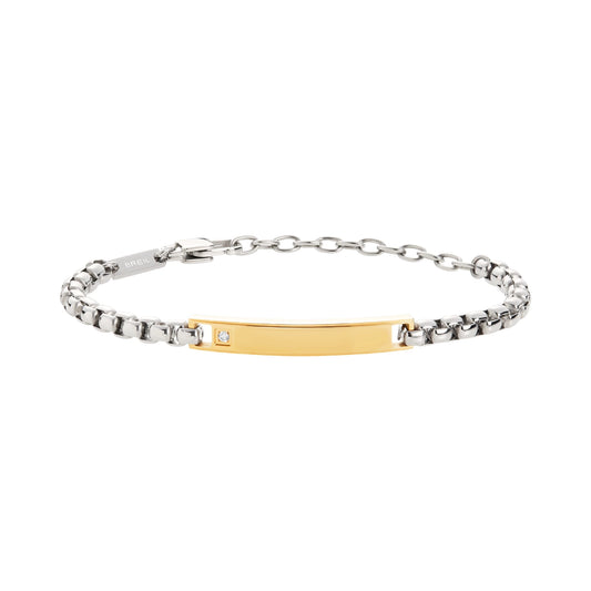 Bracciale Uomo Tag And Cross Silver e Gold TJ3220