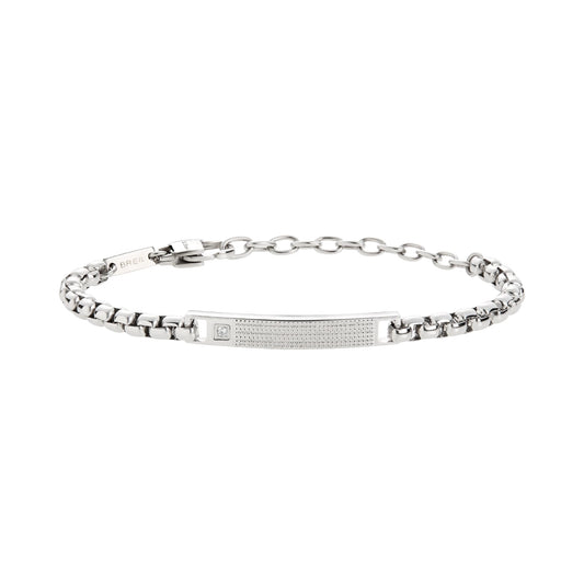 Pulsera Hombre Tag And Cross Plata TJ3224 