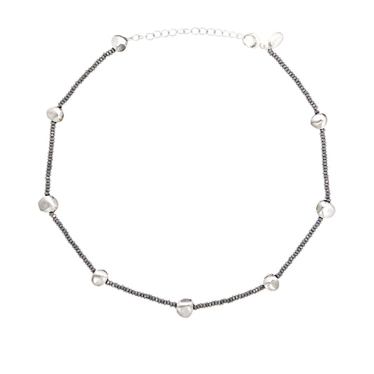 Collar Hematites B Rocks Plata TJ3287