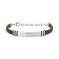 Bracciale Uomo Leather Twine Marrone e Acciaio TJ3358