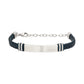 Bracciale Uomo Leather Twine Blu e Acciaio TJ3359