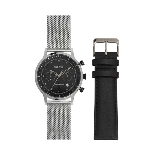 Reloj Gent Six.3.Nine plateado y negro 44 mm TW1805 para hombre