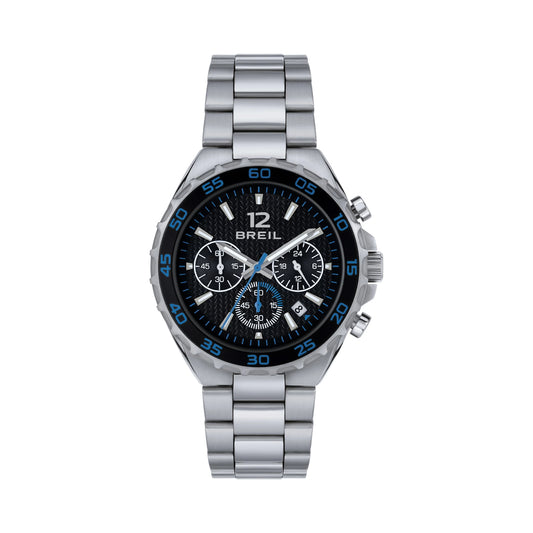 Orologio Uomo Chrono Gent Highway Silver Nero e Blu 42mm TW1945