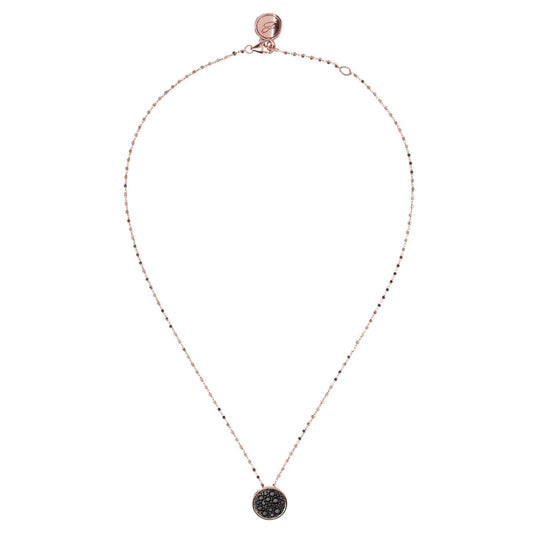 Collana con Pendente a Disco in Pavé Neri WSBZ01028.BS