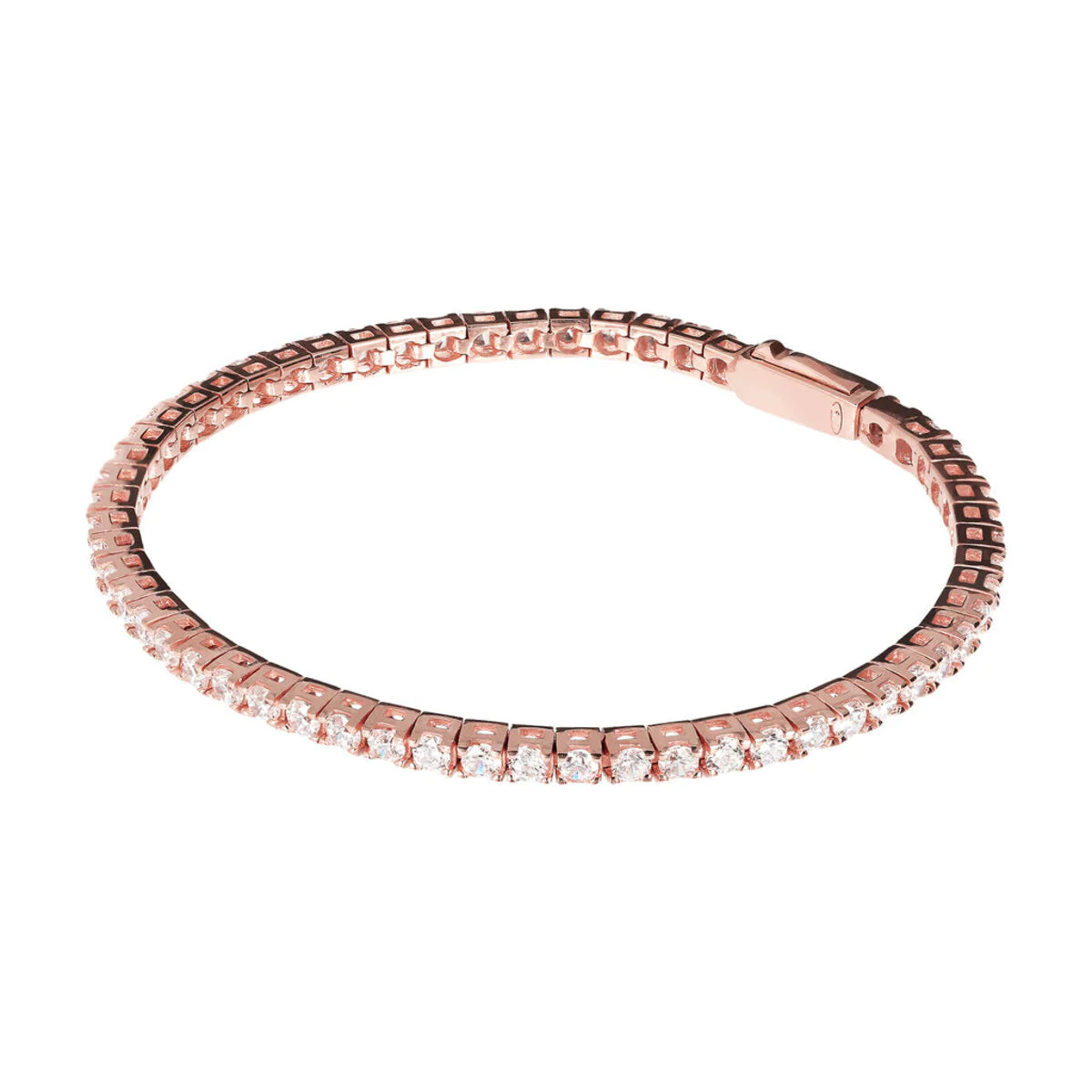 Brazalete Tennis Pavé y Rosa Dorada WSBZ01240.WR-MD