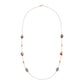 Collana Station con Quarzo Cloudy e Pepite Golden Rose WSBZ01814.GR