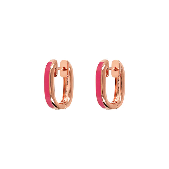 Pendientes Oval Fucsia WSBZ02122.FUCSIA