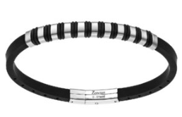 Bracciale Uomo Nero e Acciaio UHB032