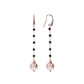 Pendientes Colgante Perla Rosa y Espinela WSBZ01176.BS-RPRL