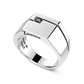 Anillo de Hombre Square Chevalier en Plata ESA053