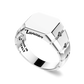Anillo de Hombre Chevalier Hexagonal con Espinelas Negras ESA060