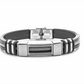 Bracciale Uomo 4US Acciaio e Gomma Nera 4UBR5645