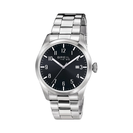 Reloj Classic Elegance plateado y negro para hombre EW0232 