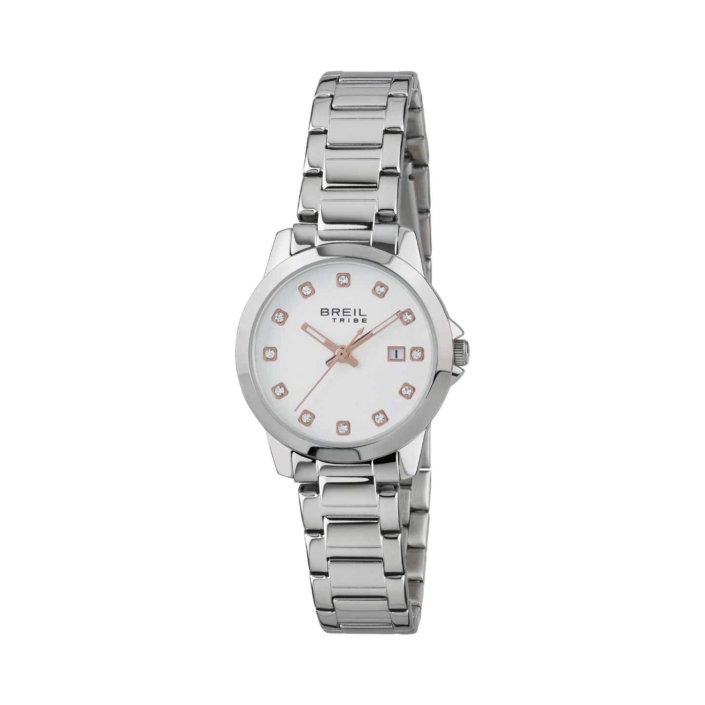 Orologio Donna Classic Elegance Argento E Rosato Con Cristalli EW0410