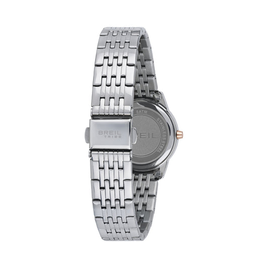 Reloj Mujer Alyce Plateado Y Rosa Con Cristales EW0474