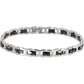 Pulsera Hombre Tipo Cadena Acero y Negro 231260