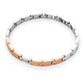 4US Pulsera de acero y rosa para hombre 4UBR5106