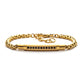 Bracciale Uomo 4US Dorato con Zirconi Neri 4UBR5611
